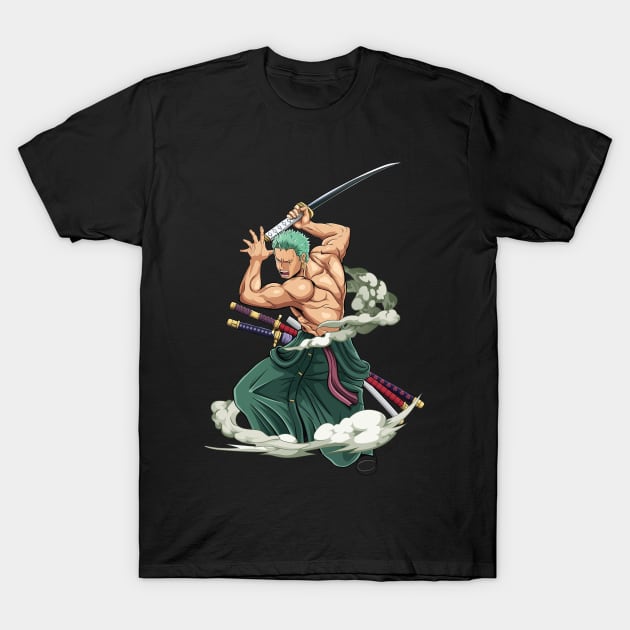 Zoro one piece anime T-Shirt by mounier